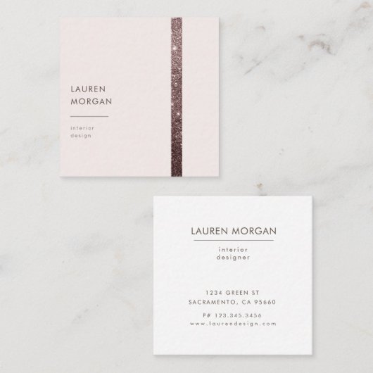 brons en glitter modern Visitekaartje (Voorkant / Achterkant)