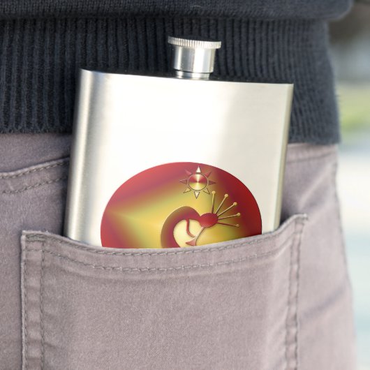 Brons en goud heupfles (Voorbeeld)