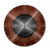 Brons en grijs roestvrij staal dartbord (Voorkant)