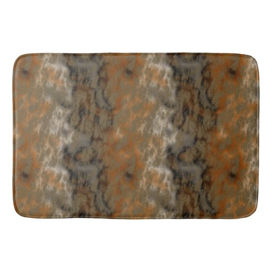 Brons en Kopermarmer Abstract Badmat (Voorkant)