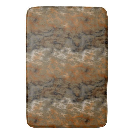 Brons en Kopermarmer Abstract Badmat (Voorkant Verticaal)