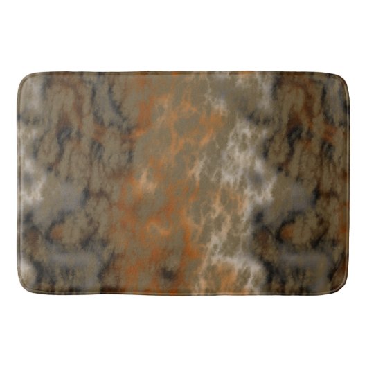 Brons en Kopermarmer Abstract Badmat (Voorkant)