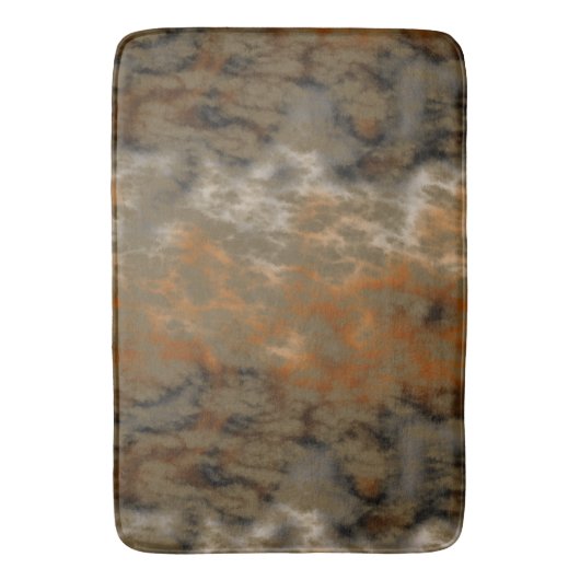Brons en Kopermarmer Abstract Badmat (Voorkant Verticaal)