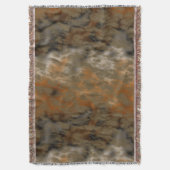 Brons en Kopermarmer Abstract Deken (Voorkant Verticaal)