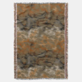 Brons en Kopermarmer Abstract Deken (Voorkant Verticaal)