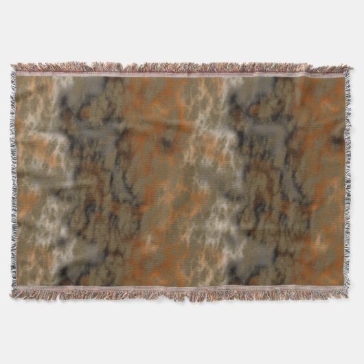 Brons en Kopermarmer Abstract Deken (Voorkant)