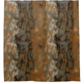 Brons en Kopermarmer Abstract Douchegordijn (Voorkant)