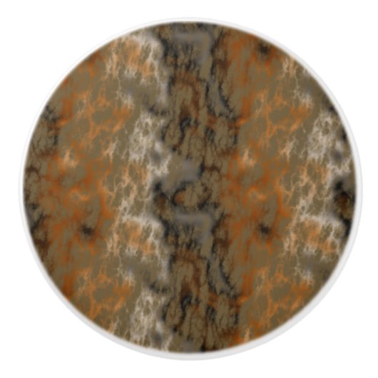 Brons en Kopermarmer Abstract Keramische Knop (Voorkant)