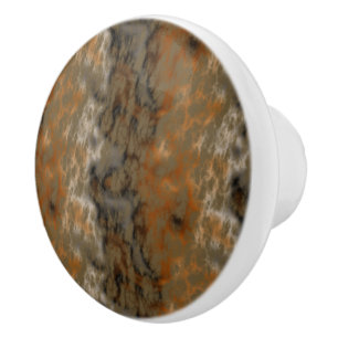 Brons en Kopermarmer Abstract Keramische Knop