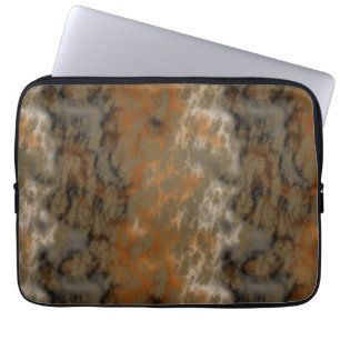 Brons en Kopermarmer Abstract Laptop Sleeve