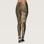 Brons en Kopermarmer Abstract Leggings (Achterkant)