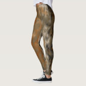 Brons en Kopermarmer Abstract Leggings (Links)