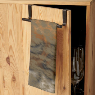 Brons en Kopermarmer Abstract Theedoek