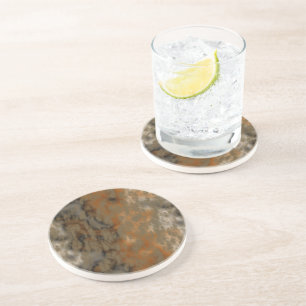 Brons en Kopermarmer Abstract Zandsteen Onderzetter