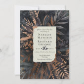 Brons en leisteen Moody boeket bruiloft, Kaart (Voorkant)