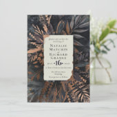 Brons en leisteen Moody boeket bruiloft, Kaart (Staand voorkant)