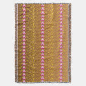  Brons en roze Floral Violet patroon Deken (Voorkant Verticaal)