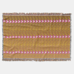  Brons en roze Floral Violet patroon Deken