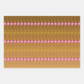  Brons en roze Floral Violet patroon Inpakpapier Vel (Voorkant 3)