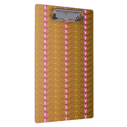  Brons en roze Floral Violet patroon Klembord (Rechts)