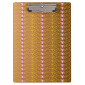  Brons en roze Floral Violet patroon Klembord (Voorkant)