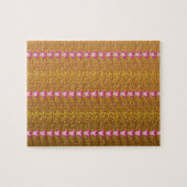  Brons en roze Floral Violet patroon Legpuzzel (Horizontaal)