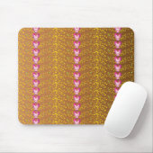  Brons en roze Floral Violet patroon Muismat (Met muis)