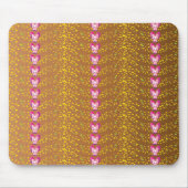  Brons en roze Floral Violet patroon Muismat (Voorkant)