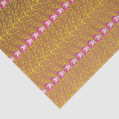  Brons en roze Floral Violet patroon Tissuepapier (Detail)