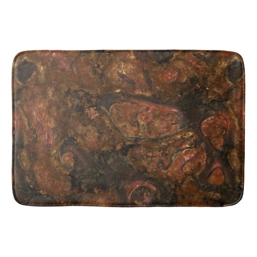 Brons en Roze Steen Abstract Badmat (Voorkant)