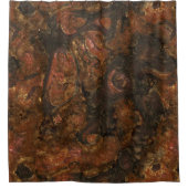 Brons en Roze Steen Abstract Douchegordijn (Voorkant)