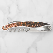 Brons faux glitter sparkles Monogram Kurkentrekker (Achterkant)