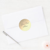 Brons Folie Achtergrond  Ronde Sticker (Envelop)
