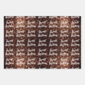 Brons fonkelt Sweet 16 elegant scriptpatroon Inpakpapier Vel (Voorkant 3)