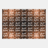 Brons fonkelt Sweet 16 elegant scriptpatroon Inpakpapier Vel (Voorkant)