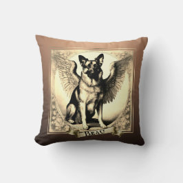  brons gepersonaliseerde Duitse herdersengel Kussen