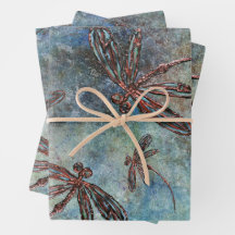 Brons getipte libellen op magische hemel