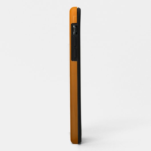 Brons glanzend faux metal monogram Case-Mate iPhone case (Achterkant/links)