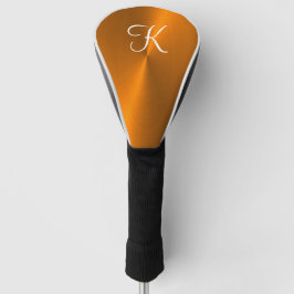 Brons glanzend faux metal monogram golfheadcover