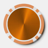 Brons glanzend faux metal monogram poker chips (Achterkant)