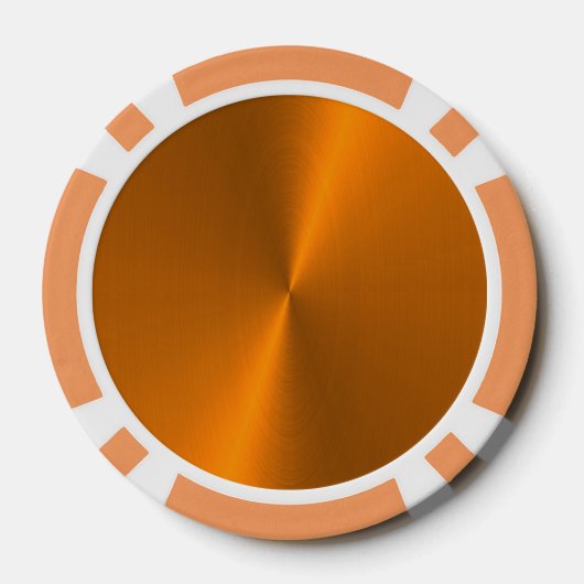 Brons glanzend faux metal monogram poker chips (Achterkant)