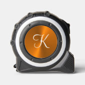 Brons glanzend faux metal monogram rolmaat (Voorkant)