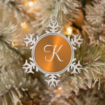 Brons glanzend faux metal monogram
