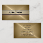 Brons Glanzend Roestvrij staal Metaal 3 Visitekaartje (Voorkant / Achterkant)
