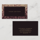 Brons Glimmer Haar Salon Stylist Visitekaartjes (Voorkant / Achterkant)
