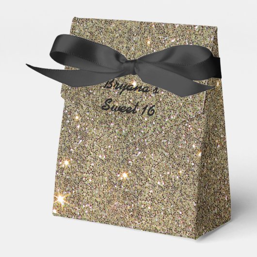 Brons Glitter Sparkle Verjaardagsfeestje Favor Box Bedankdoosjes (Voorkant Zijde)