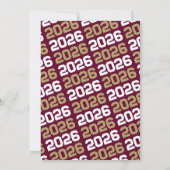 Brons Gold & Bourgondië Afstuderen Fotouitnodiging Kaart (Achterkant)