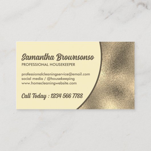 Brons goud Bold Simpel Visitekaartje (Achterkant)