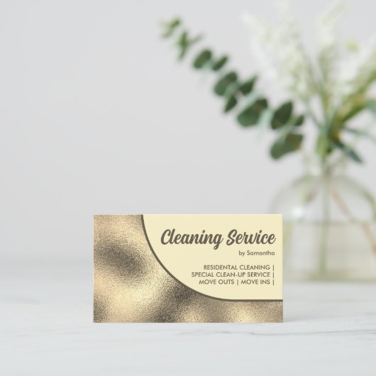 Brons goud Bold Simpel Visitekaartje (Staand voorkant)