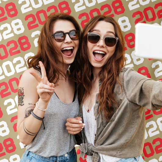 Brons Goud en Rood Afstuderen Achtergrond Wandkleed